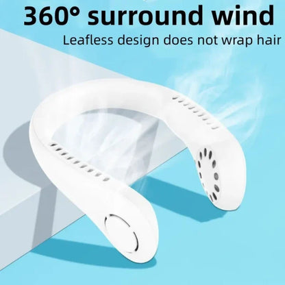 Portable Hanging Neck Fan | Bladeless Neck Fan Artic Breeze Company High Quality With 3 Modes Usb Charging (random Color)