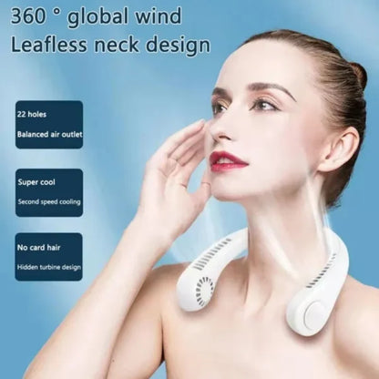 Portable Hanging Neck Fan | Bladeless Neck Fan Artic Breeze Company High Quality With 3 Modes Usb Charging (random Color)