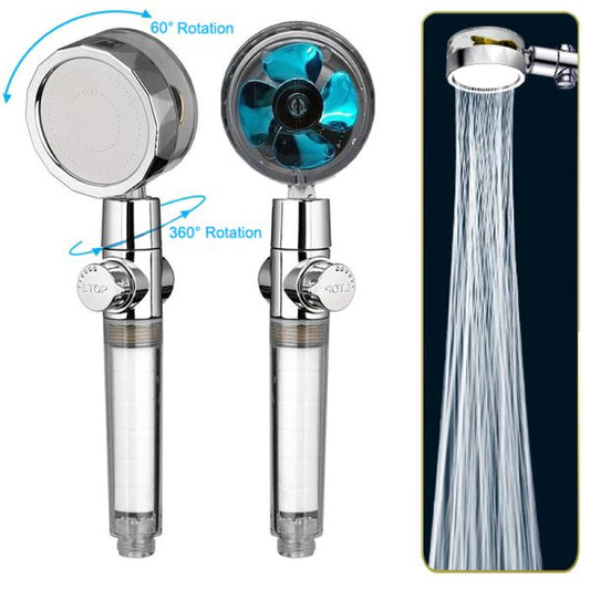 Pressurized Shower Head Turbine Shower Accessories One Piece Water Stop(random Color🔥