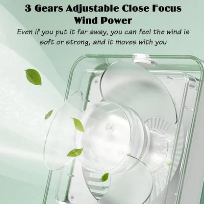 Rechargeable Mini Mist Humidifier Fan Portable Desktop Air Conditioner Usb Mini Air Cooler Fan Water Cooling Fan With 3 Speed Spray Humidifier Purifier Indoor,outdoor (random Color)