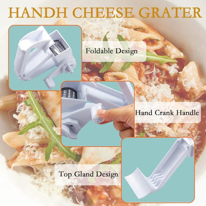 Rotary Cheese Grater, Manual Handheld Cheese Grater With Stainless Steel Drum For Grating Hard Cheese Chocolate Nuts Kitchen Tool(random Color )