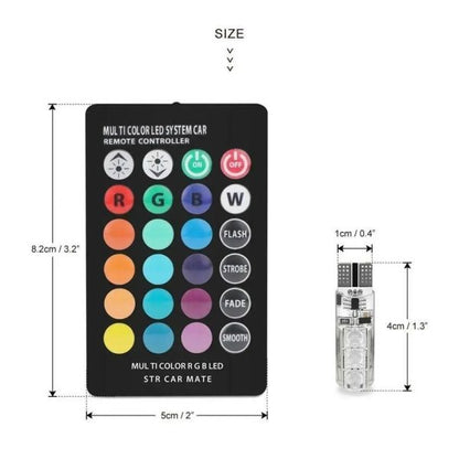 Smds Led Car Parking Light Bulbs Pair Remote Control