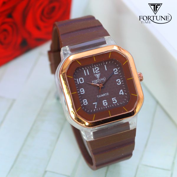 Without Box ) Time Worth Addidas Strap Square Wristwatches For Boys