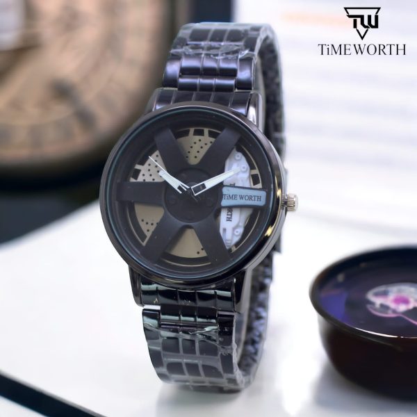 ( Without Box ) Time Worth Rotation Wheel Watch For Mens