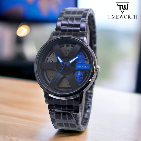 ( Without Box ) Time Worth Rotation Wheel Watch For Mens