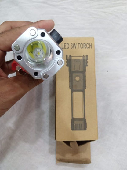Versatile High-power Led Flashlight: Rechargeable And Multifunctional For Your Lighting Needs (random Color)